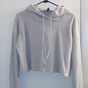 Super cute ribbed cropped hoodie!
